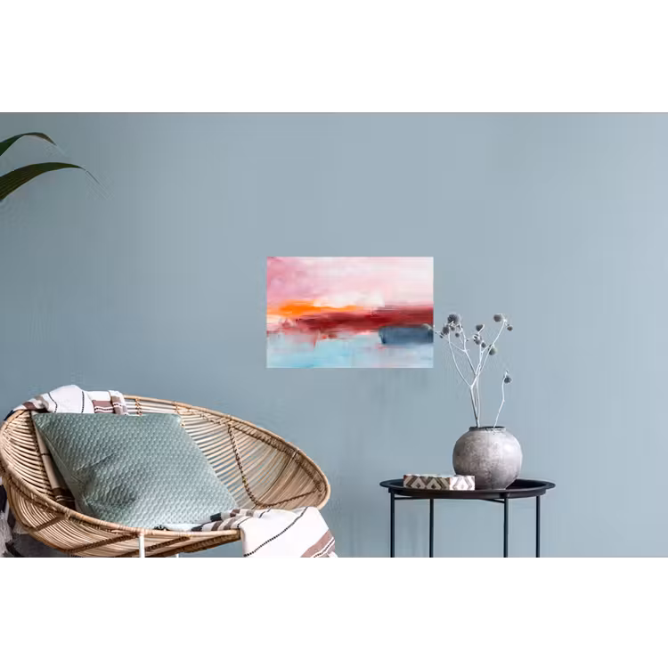 Abstract - Kleuren - Modern - Kunst - Roze Muursticker klein -plant