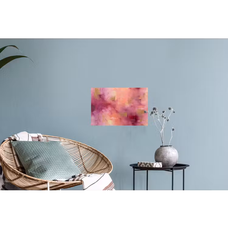 Abstract - Kleuren - Modern - Roze - Paars Muursticker klein -plant