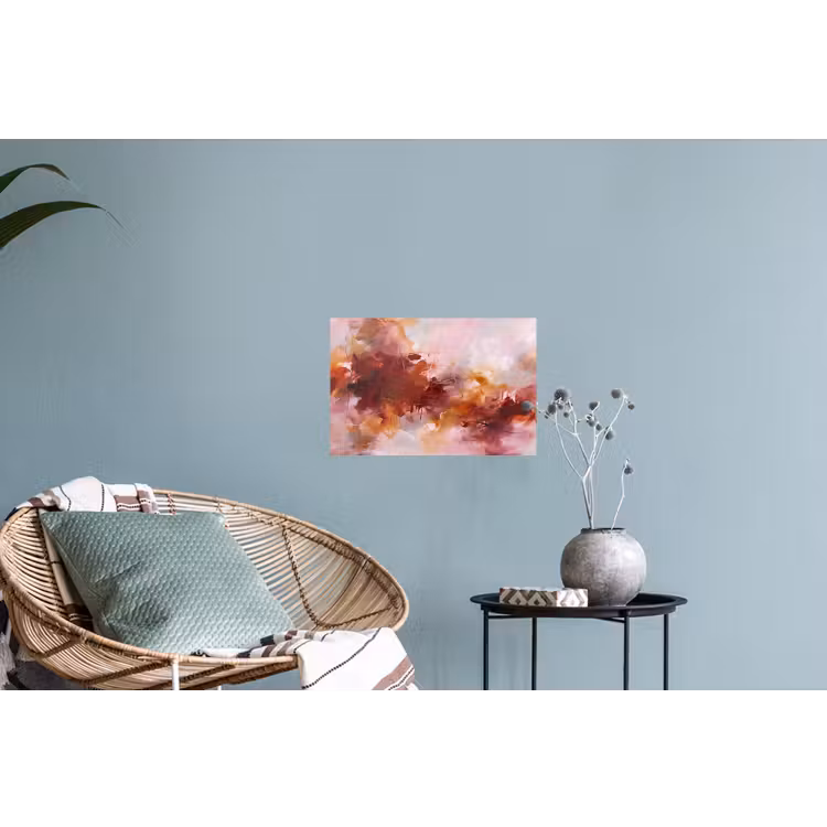 Abstract - Kleurrijk - Kunst - Modern - Roze-Rood Muursticker klein -plant