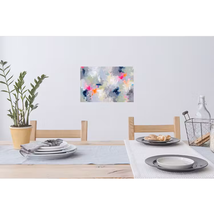 Abstract - Kleurrijk - Modern - Kunst Muursticker klein -eettafel