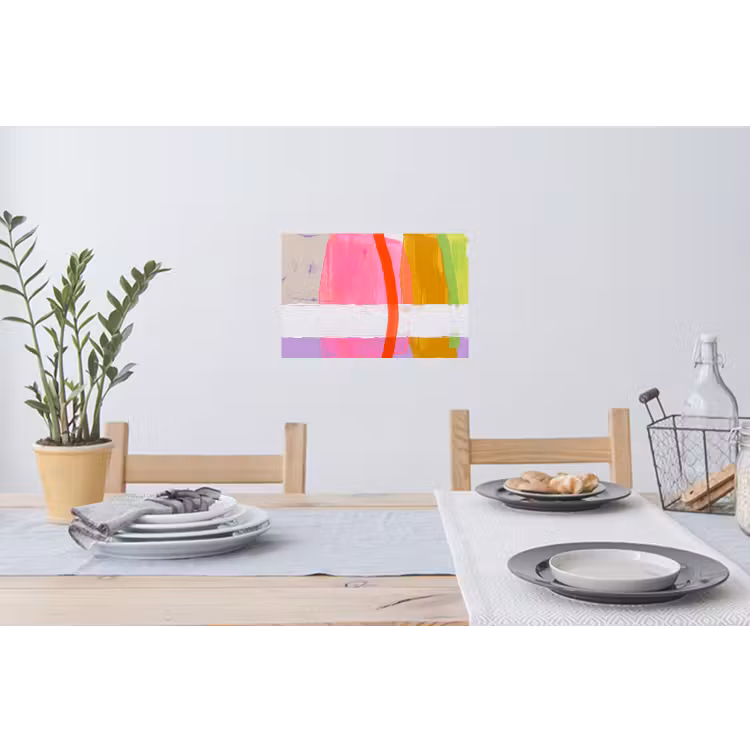 Abstract - Kleurrijk - Vormen - Modern - Kunst Muursticker klein -eettafel