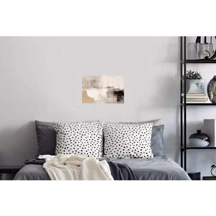 Abstract - Kunst - Grijs Muursticker klein -slaapkamer