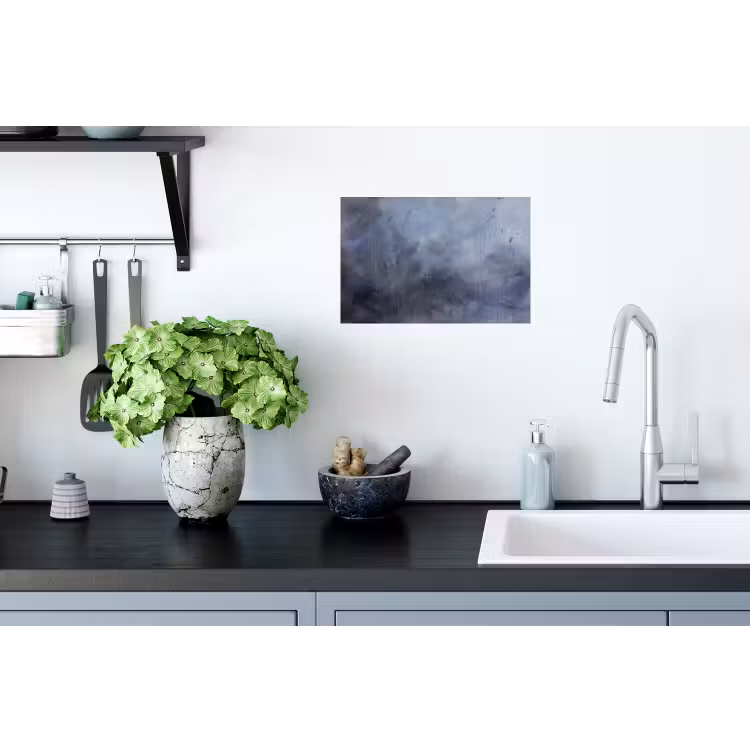 Abstract - Kwaststreken - Modern - Kunst - Grijs Muursticker klein -keuken