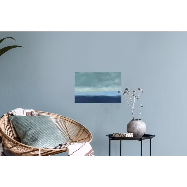 Abstract - Lagen - Rust - Modern - Blauw Muursticker klein -plant