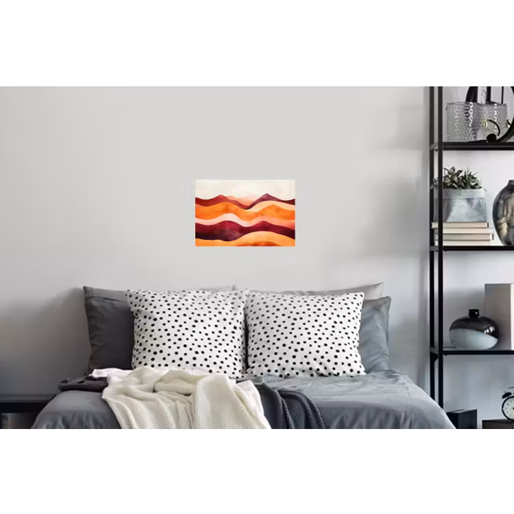 Abstract - Landschap - Golven Muursticker klein -slaapkamer