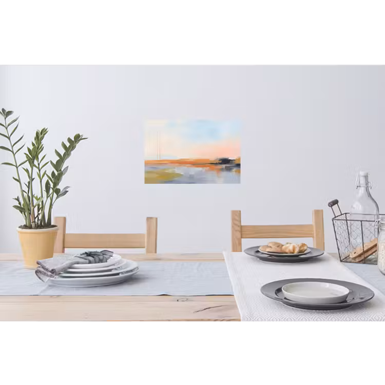 Abstract - Landschap - Horizon - Modern - Kleurrijk Muursticker klein -eettafel