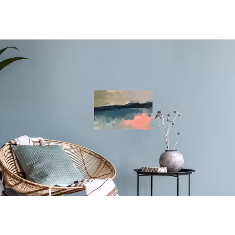 Abstract - Landschap - Kunst - Modern - Groen - Blauw Muursticker klein -plant