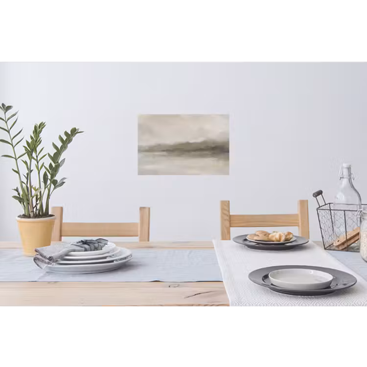 Abstract - Landschap - Nevel - Modern - Grijs Muursticker klein -eettafel
