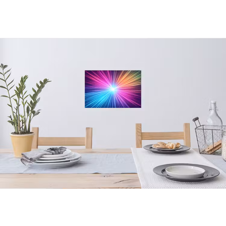 Abstract - Light - Burst - Modern - Colorful Muursticker klein -eettafel