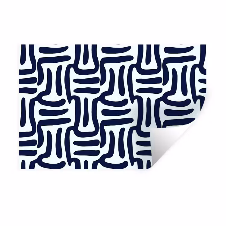 Abstract - Modern - Blauw Muursticker klein 286 -3d