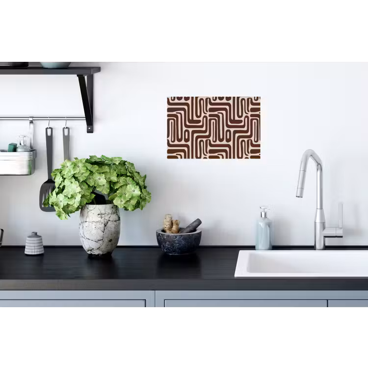 Abstract - Patroon - Bruin Muursticker klein 286 -keuken