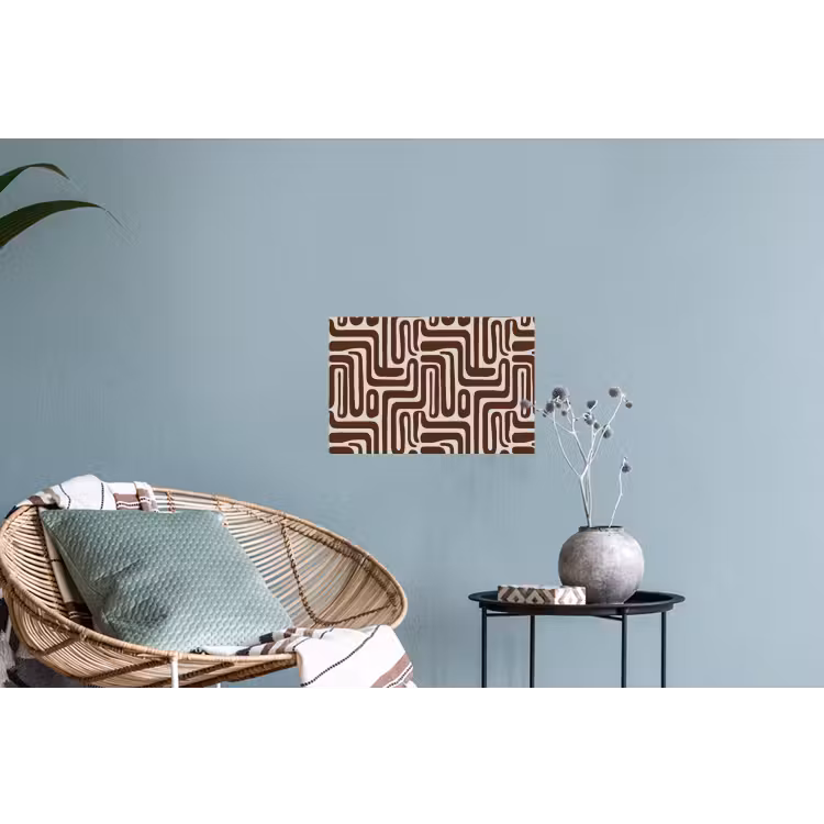 Abstract - Patroon - Bruin Muursticker klein 286 -plant