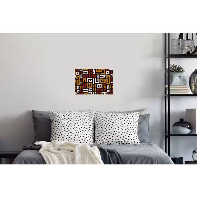 Abstract - Patroon - Rood Muursticker klein -slaapkamer