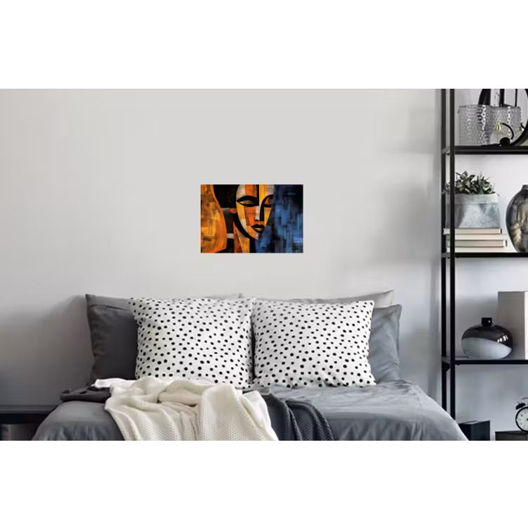 Abstract - Portret - Kleurvakken Muursticker klein -slaapkamer