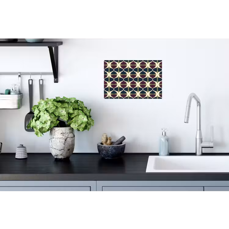 Abstract - Retro - Kleurrijk Muursticker klein 286 -keuken