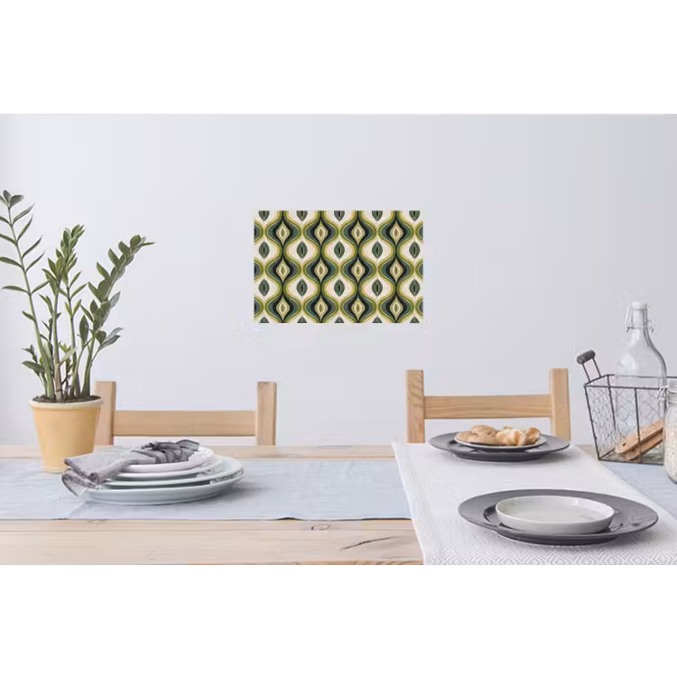 Abstract - Ritmisch - Groen Muursticker klein 286 -eettafel