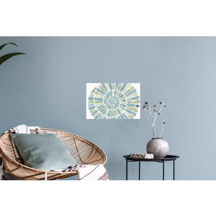 Abstract - Spiraal - Patroon - Modern - Blauw-Groen Muursticker klein -plant