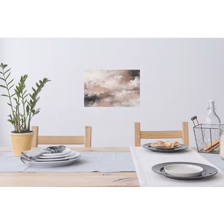 Abstract - Textuur - Kunst - Modern - Beige Muursticker klein -eettafel