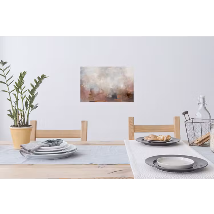 Abstract - Vloeiend - Kunst - Modern - Beige Muursticker klein -eettafel