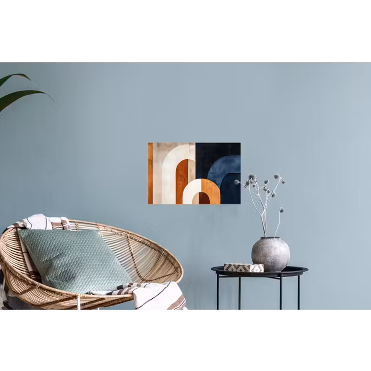 Abstract - Vormen - Donkerblauw Muursticker klein -plant
