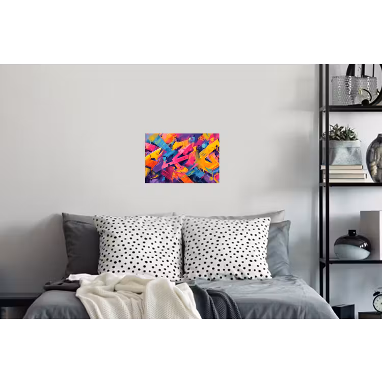 Abstract - Vormen - Kleurrijk Muursticker klein -slaapkamer
