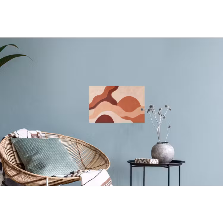 Abstract - Vormen - Organisch - Aardetinten - Modern Muursticker klein -plant