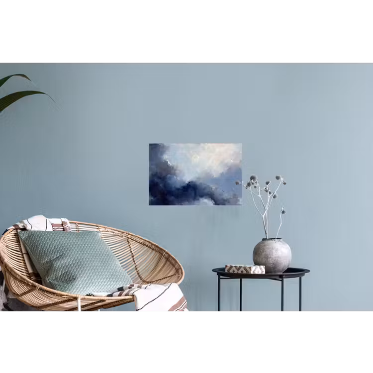 Abstract - Wolken - Modern - Blauw - Kunst Muursticker klein -plant