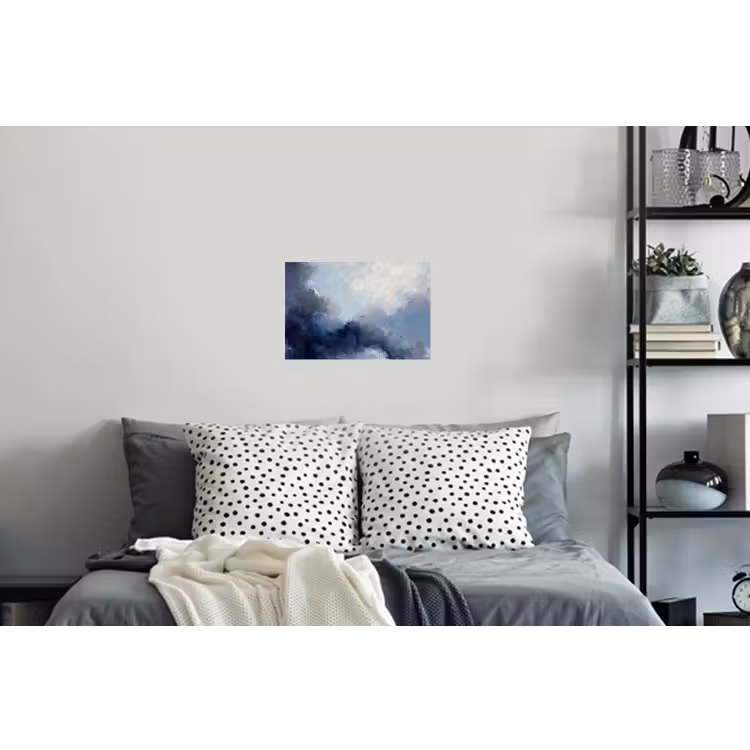Abstract - Wolken - Modern - Blauw - Kunst Muursticker klein -slaapkamer