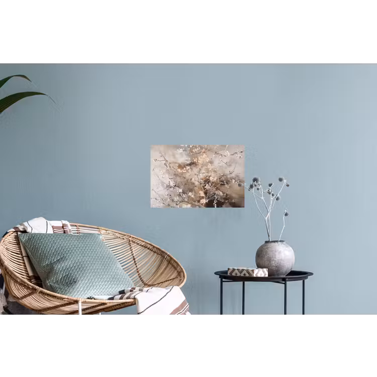 Amandelbloesem - Kunst - Van Gogh - Beige - Abstract Muursticker klein -plant