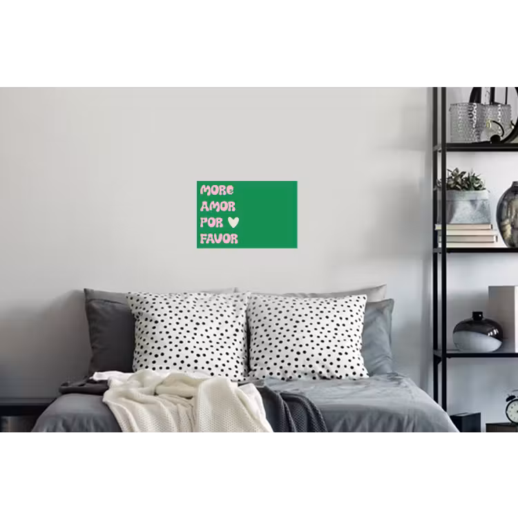 Amor - Valentijn - Groen - Tekst Muursticker klein -slaapkamer