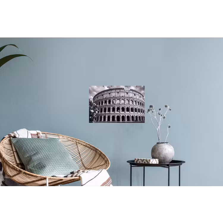 Architectuur - Colosseum - Rome - Historisch - Zwart-wit Muursticker klein -plant