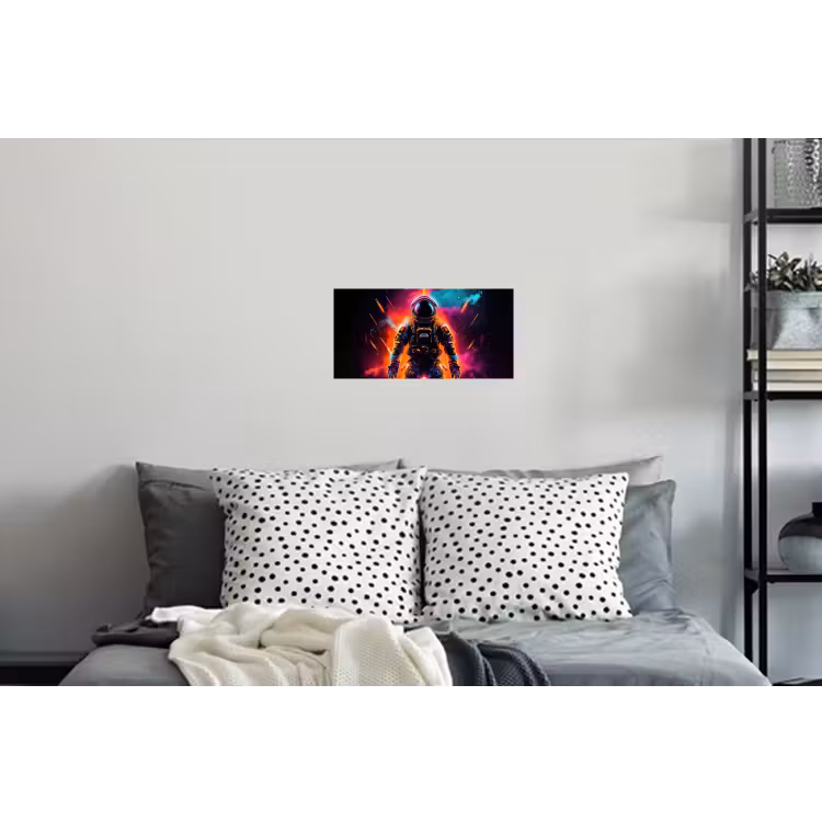 Astronaut - Neon - Gaming - Ruimte Muursticker klein -slaapkamer