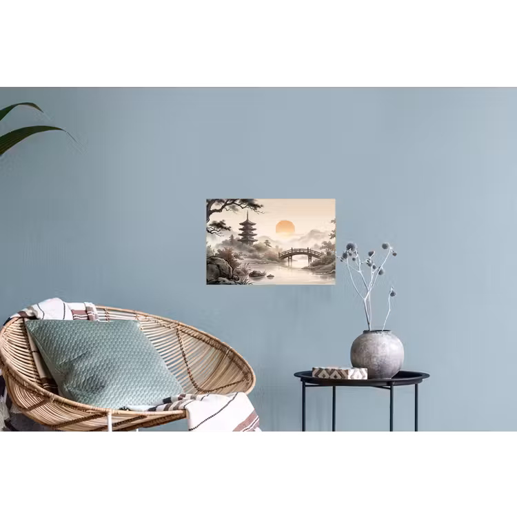 Azië - Landschap - Kleurrijk Muursticker klein -plant