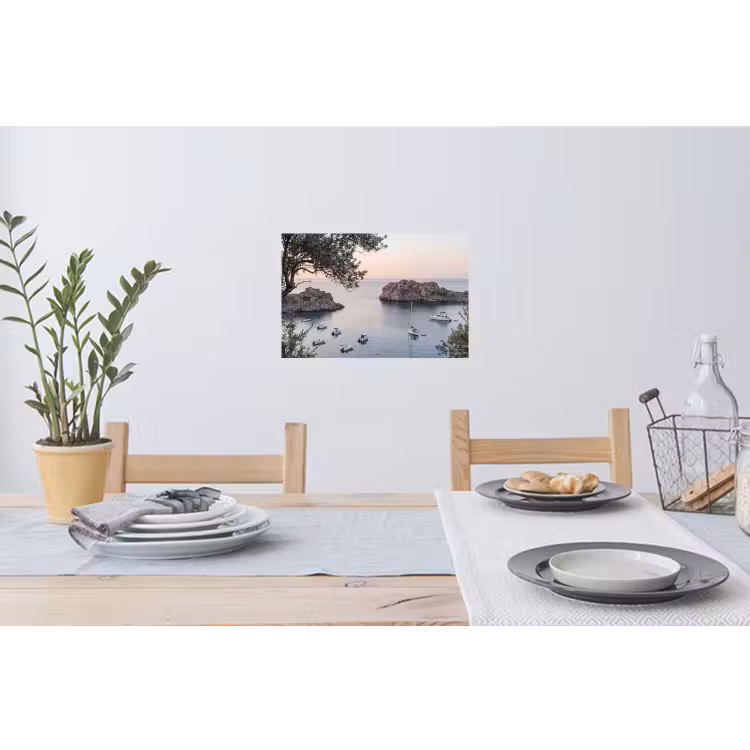 Muursticker - Baai - boten - zonsondergang - Baai - boten - zonsondergang Muursticker klein