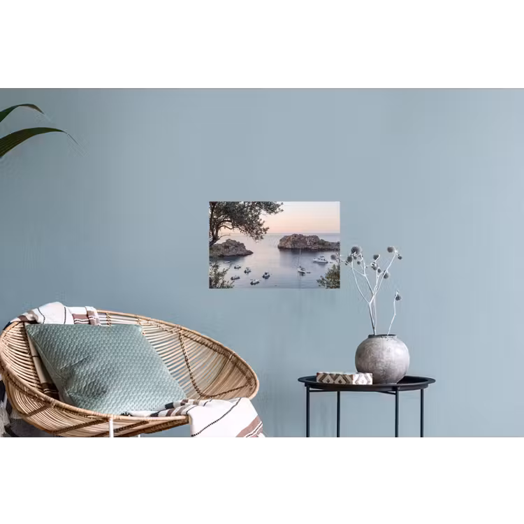 Muursticker - Baai - boten - zonsondergang - Baai - boten - zonsondergang Muursticker klein
