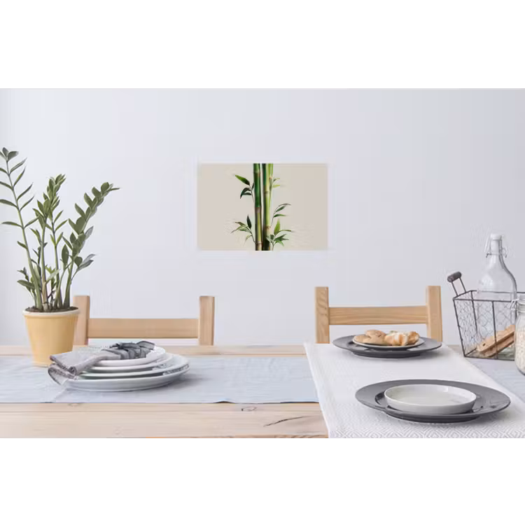 Bamboestengels - Sierlijk - Groen Muursticker klein -eettafel