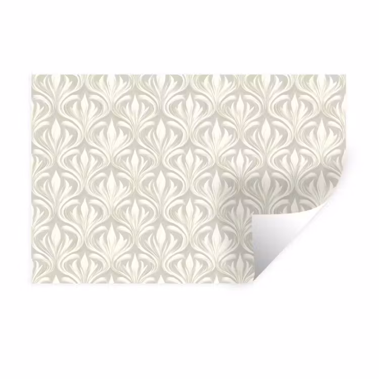 Barok - Patroon - Beige Muursticker klein 286 -3d