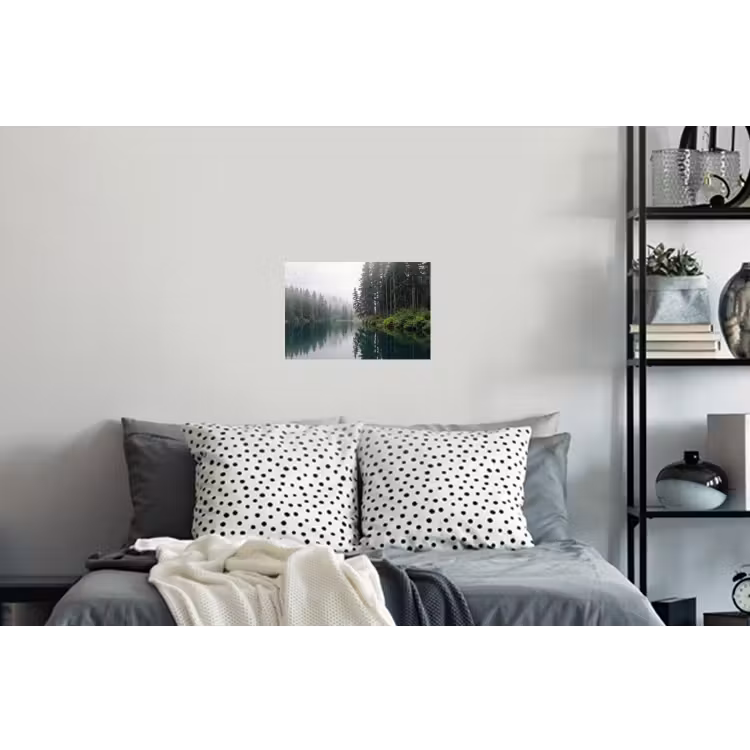 Bergen - Meer - Bos Muursticker klein -slaapkamer