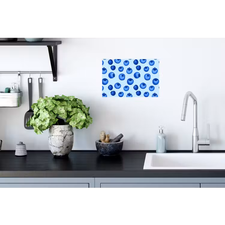 Bessen - Modern - Blauw Muursticker klein 286 -keuken