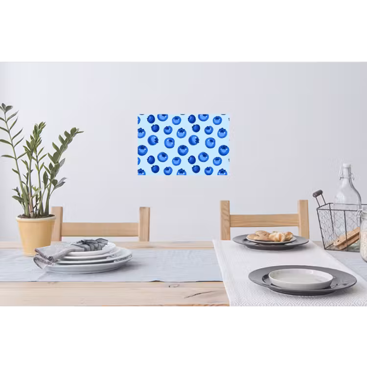 Bessen - Modern - Blauw Muursticker klein 286 -eettafel