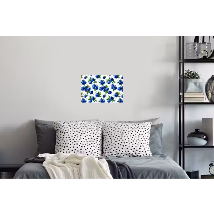 Bessen - Patroon - Blauw Muursticker klein 286 -slaapkamer