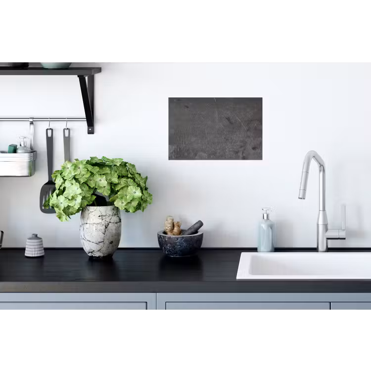 Beton - Grijs - Lijn - Vormen Muursticker klein -keuken