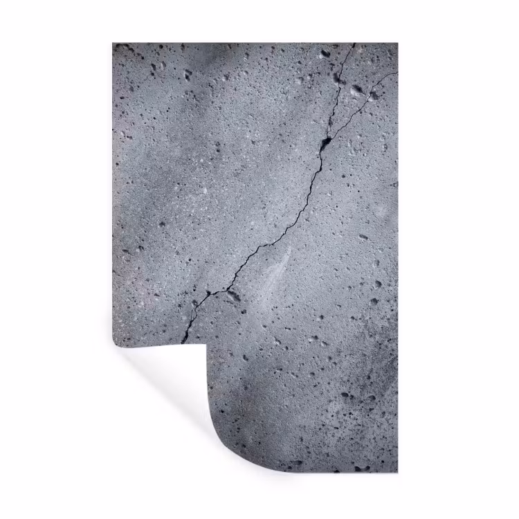 Beton - Grijs - Scheur Muursticker klein -3d
