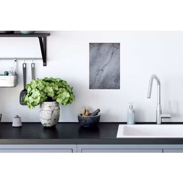 Beton - Grijs - Scheur Muursticker klein -keuken