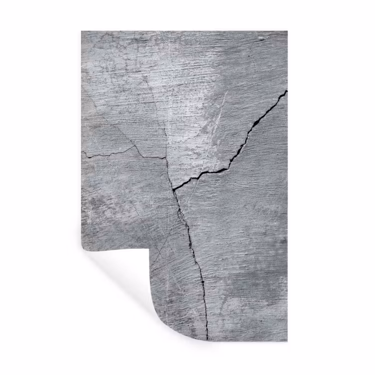 Beton - Grijs - Scheur Muursticker klein -3d