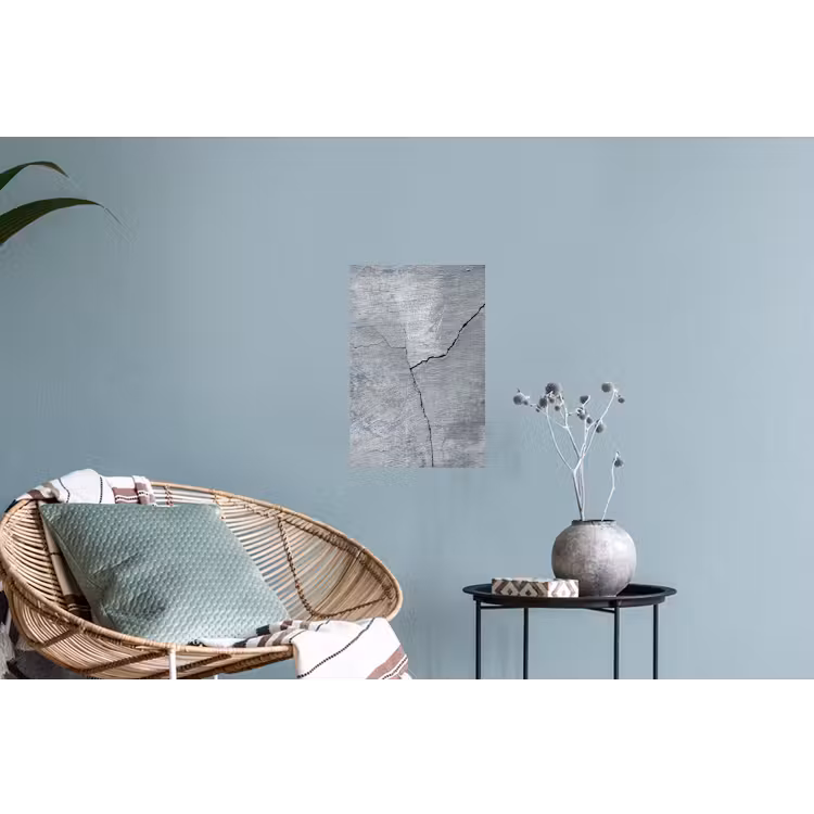 Beton - Grijs - Scheur Muursticker klein -plant