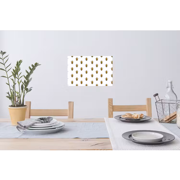 Bijen - Tijdloos - Wit Muursticker klein 286 -eettafel