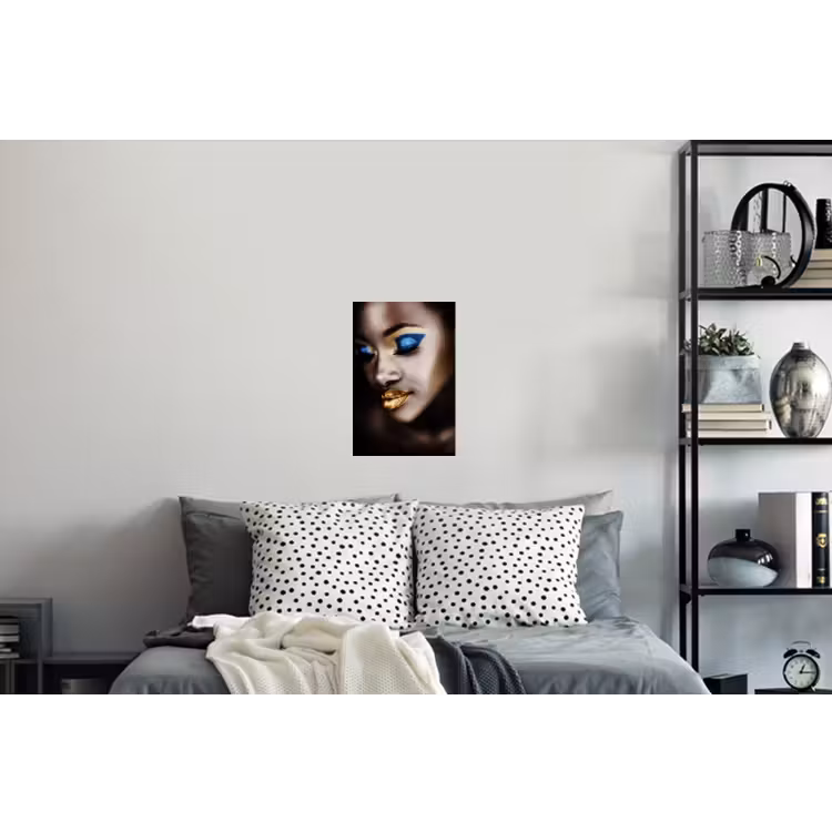 Black and Gold - Vrouw - Make up Muursticker klein -slaapkamer