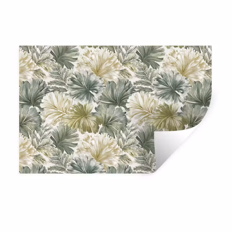 Bladeren - Botanisch - Groen Muursticker klein 286 -3d