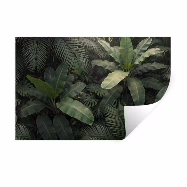 Bladeren - Groen - Tropisch - Natuur Muursticker klein -3d